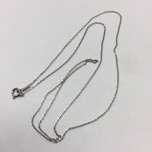 Pt850 プラチナネックレス 40cm カットあずきネックレス 新品  