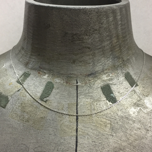 Pt850 プラチナネックレス 40cm カットあずきネックレス 新品  