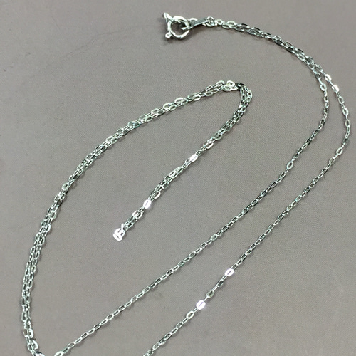 Pt850 プラチナ 45cm 平小豆ネックレス 本物 シンプル レディース