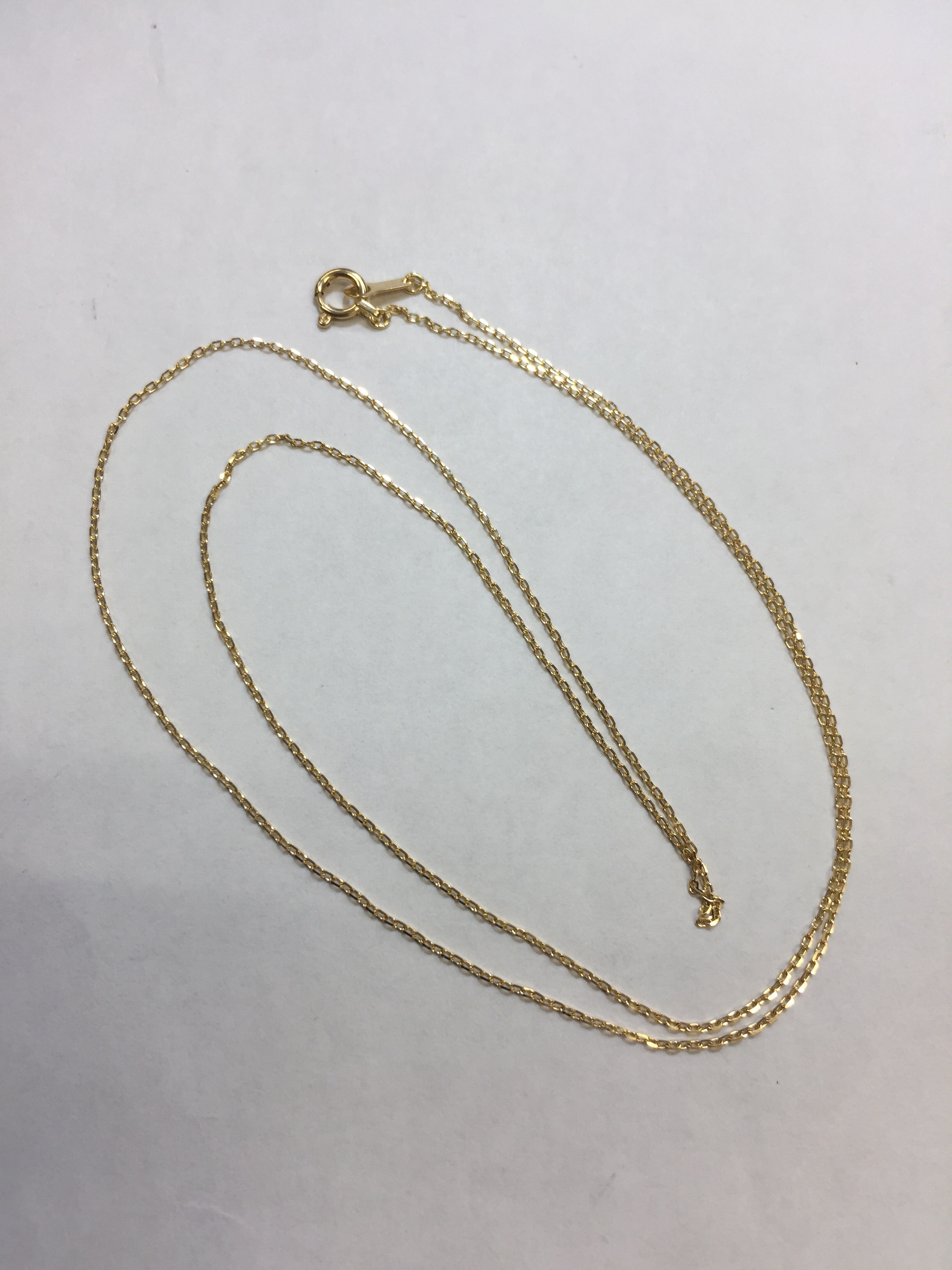 K18 18金ネックレス 40cm カットあずきネックレス 新品レディース