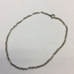 ☆綺麗！！きらきら輝き プラチナPt850 長さ16.5cmブレスレット プラチナ PT850 1.5mm幅スクリュー ブレスレット16cmレディースM