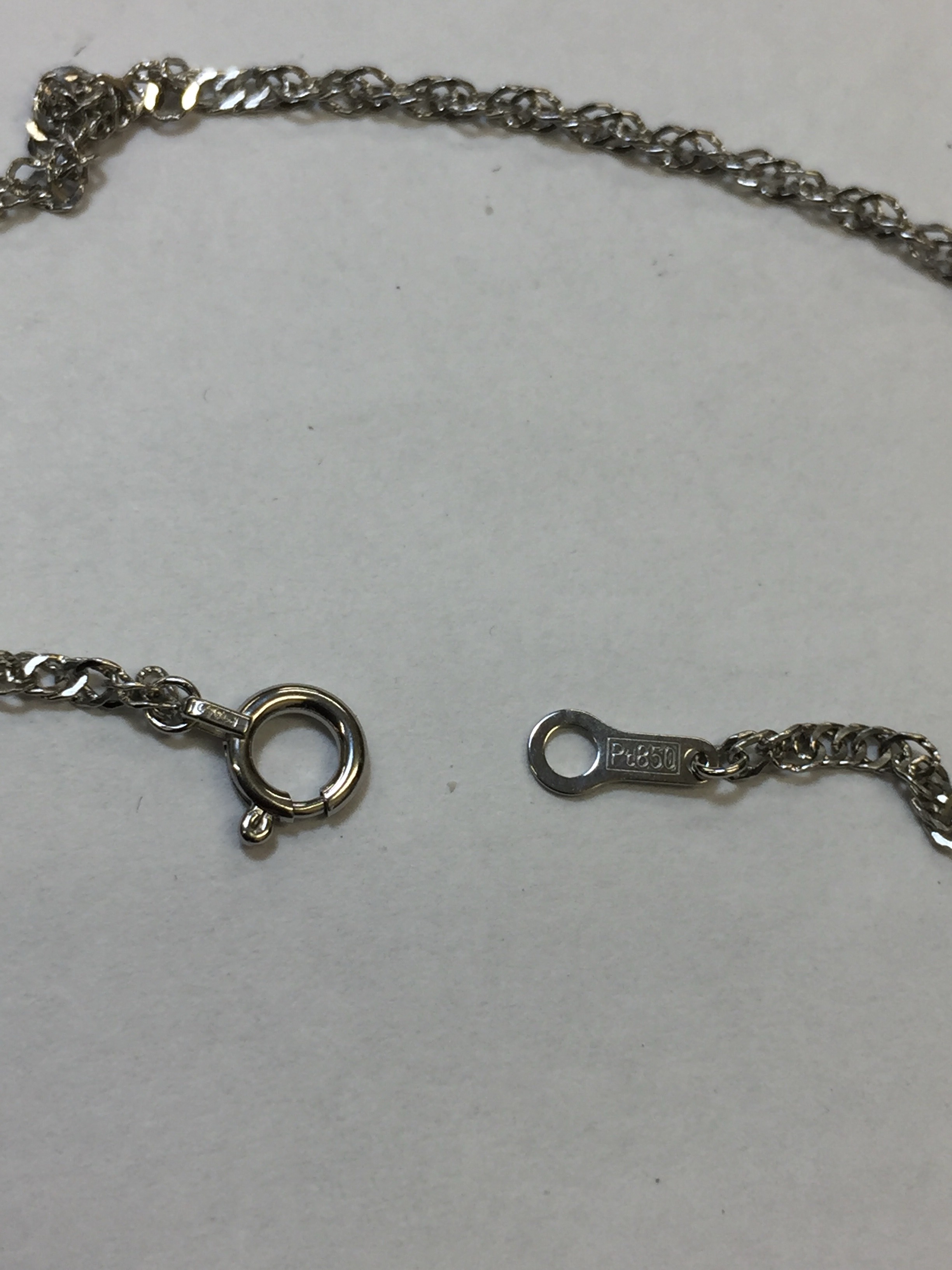 プラチナ PT850 1.5mm幅スクリュー ブレスレット16cmレディースM