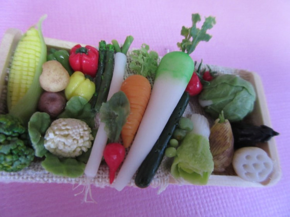 野菜いっぱいトレー　マグネット 2枚目の画像