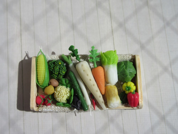野菜いっぱいトレー　マグネット 3枚目の画像