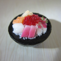 ミニチュア　海鮮丼　マグネット 2枚目の画像