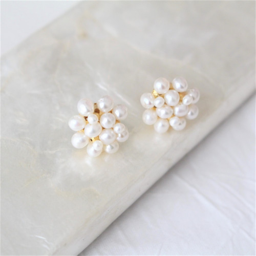 つぶつぶ淡水パールピアス/イヤリング ピアス（スタッド・一粒