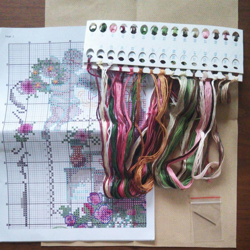 送料無料】☆ローズドレス☆クロスステッチ刺繍キット キット oriori