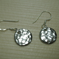 質感系列沖敲純銀耳環 #1 sterling silver earrings 手作飾品 handmade jewelry 第5張的照片