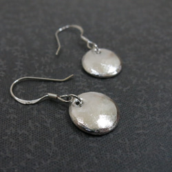 質感系列銼紋純銀耳環 #1 sterling silver earrings 手作飾品 handmade jewelry 第1張的照片