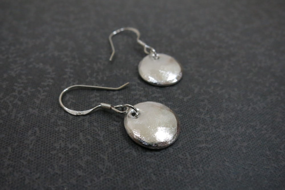 質感系列銼紋純銀耳環 #1 sterling silver earrings 手作飾品 handmade jewelry 第1張的照片