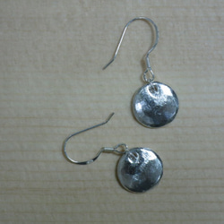 質感系列銼紋純銀耳環 #1 sterling silver earrings 手作飾品 handmade jewelry 第4張的照片