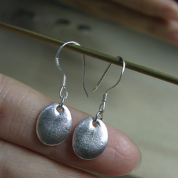 質感系列霧面純銀耳環 #2 sterling silver earrings 手作飾品 handmade jewelry 第2張的照片