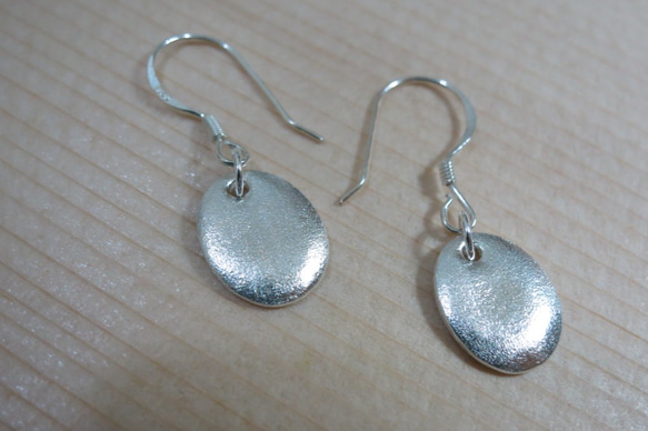 質感系列霧面純銀耳環 #2 sterling silver earrings 手作飾品 handmade jewelry 第3張的照片