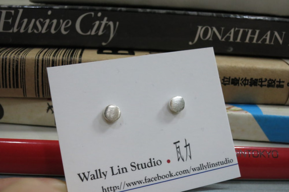 圓形純銀耳環 #01 sterling silver earrings 手作創意飾品 handmade jewelry 第9張的照片