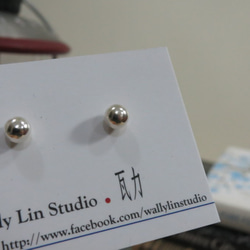 球球純銀耳環 #01 sterling silver earrings 手作創意飾品 handmade jewelry 第8張的照片