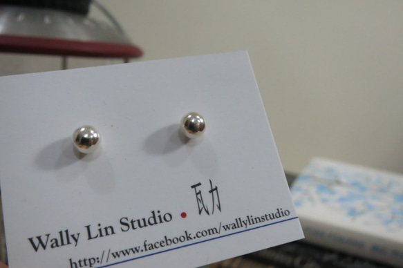 球球純銀耳環 #01 sterling silver earrings 手作創意飾品 handmade jewelry 第8張的照片