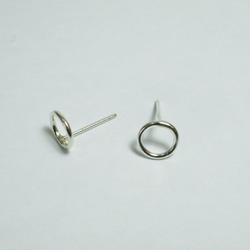 圈圈純銀耳環 #01 sterling silver earrings 手作創意飾品 handmade jewelry 第4張的照片