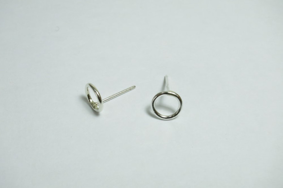 圈圈純銀耳環 #01 sterling silver earrings 手作創意飾品 handmade jewelry 第4張的照片