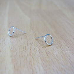 圈圈純銀耳環 #01 sterling silver earrings 手作創意飾品 handmade jewelry 第3張的照片