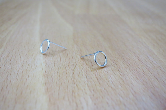 圈圈純銀耳環 #01 sterling silver earrings 手作創意飾品 handmade jewelry 第3張的照片