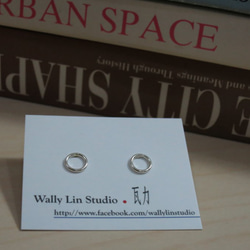 圈圈純銀耳環 #01 sterling silver earrings 手作創意飾品 handmade jewelry 第6張的照片