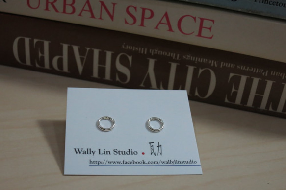 圈圈純銀耳環 #01 sterling silver earrings 手作創意飾品 handmade jewelry 第6張的照片