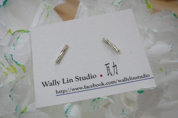 捲花長管純銀耳環 #01 sterling silver earrings 手作飾品 handmade jewelry 第7張的照片