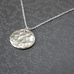 沖敲質感純銀項鍊 #01 sterling silver necklace 手作飾品 handmade jewelry 第1張的照片
