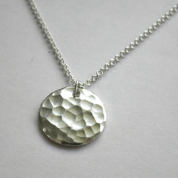 沖敲質感純銀項鍊 #01 sterling silver necklace 手作飾品 handmade jewelry 第4張的照片