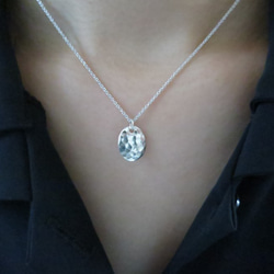 沖敲質感純銀項鍊 #03 sterling silver necklace 手作飾品 handmade jewelry 第5張的照片