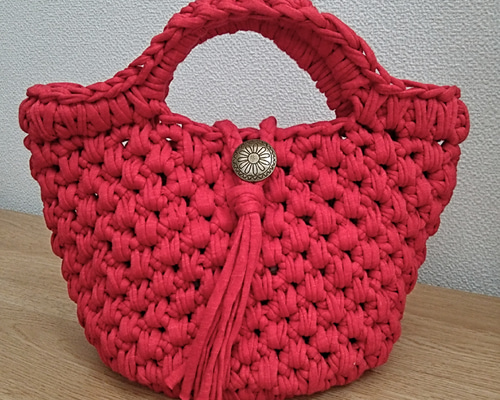 パステルピンク様♡ズパゲッティ  マルシェバッグ パステルピンク様♡ズパゲッティ マルシェバッグ - メルカリ