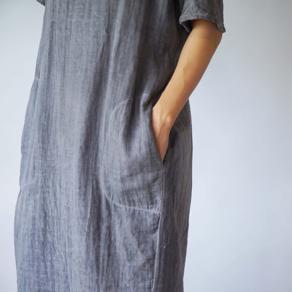 「夏日福袋」2way切換紗裙+發巾/灰色搭配 第8張的照片