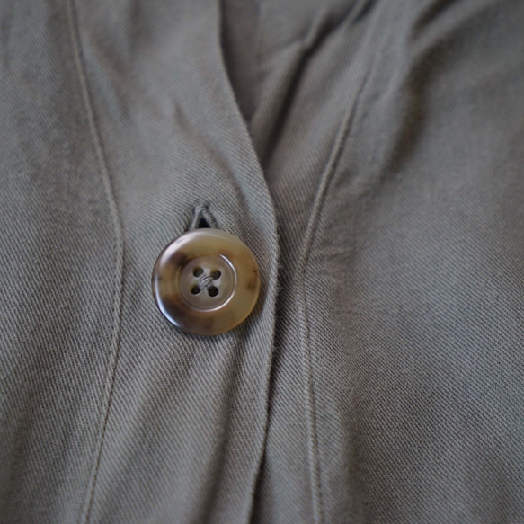 【福袋】棉質羽織長袍（靛藍）+氣球褲（單刺子料）2件套 第10張的照片