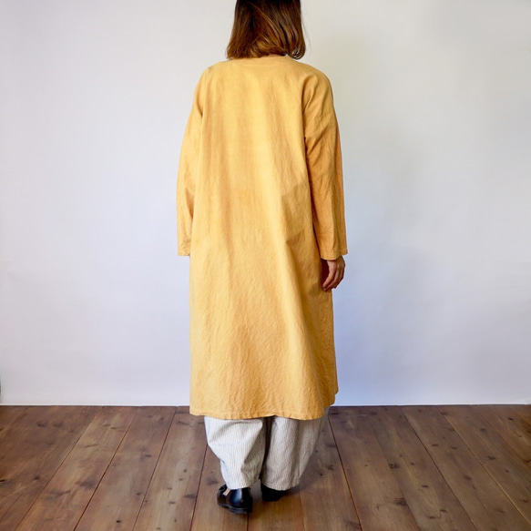 【福袋】棉質羽織禮服（橙色）+燈籠褲（單刺子本色）2件套 第5張的照片