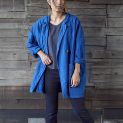 Daruma Cocoon Jacket / 藍色 / Mikawa Textile 第2張的照片