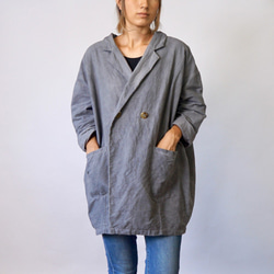 Daruma Cocoon Jacket / 灰色 / Mikawa Textile 第1張的照片