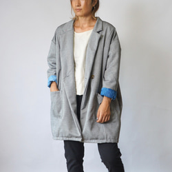 Daruma Cocoon Jacket 襯裡 / 人字紋 / Mikawa Textile 第9張的照片