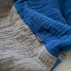 圍脖雨披/靛藍灰色/Mikawa 紡織紗布 第5張的照片