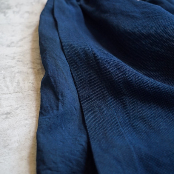 【福袋】寬鬆薄紗T卹/米色+繭形圍裙長/海軍灰 第4張的照片