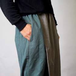 【福袋】寬鬆紗布T卹/米白+繭裙長/灰色 第5張的照片