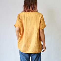 ゆったりガーゼTシャツ/オレンジ/知多木綿 ダブルガーゼ 4枚目の画像