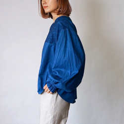 【福袋】刺繡上衣燈籠袖/靛藍+連體刺子沙魯爾褲 第12張的照片