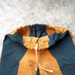 雙色羚羊褲/橙色 x 綠色/三河棉刺子編織 第6張的照片