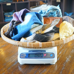 【大特価】天然染料ハギレ/詰め合わせ400g 2枚目の画像