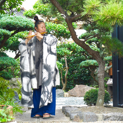[1 m單位] Uzu-Uzu墨水染色/ Mikawa紡織棉平紋 第2張的照片