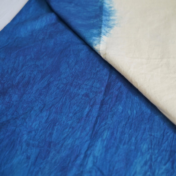 波浪圖案Furoshiki瑪瑙染色平紋編織 第2張的照片
