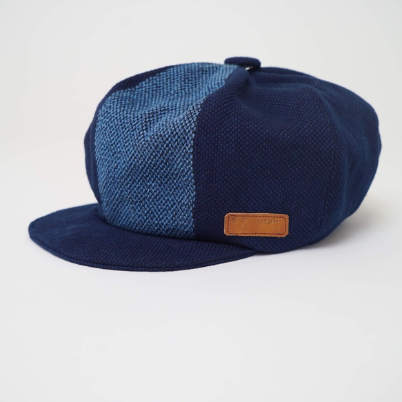 Mokomoko Casquette / 靛藍拼布 / Mikawa Cotton Sashiko Ori 第4張的照片