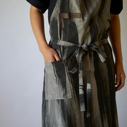 咖啡廳圍裙/墨水條紋/三河紡織平紋 第4張的照片