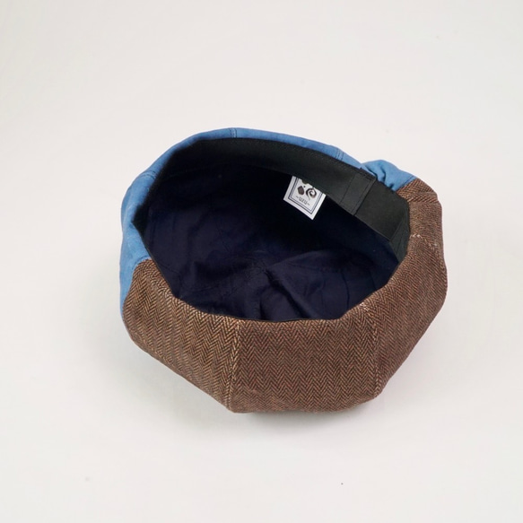 Mokomoko 貝雷帽 / 粗花呢 / 靛藍 / 三河紡織 第6張的照片
