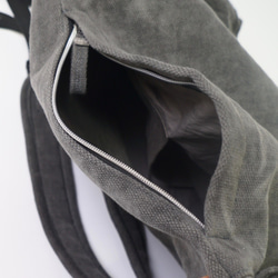 Roll Top Backpack / 灰色 / Judo Wear x Tabi Fabric --Mikawa Cotton 第6張的照片